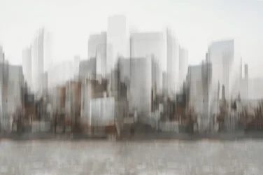 Riflesso sfocato di un paesaggio urbano