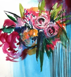 Fiori astratti dai colori vivaci