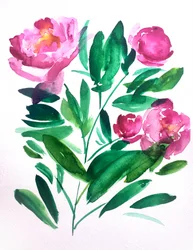 Fiori vivaci ad acquerello