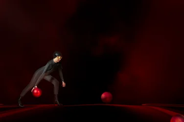 Palla rossa futuristica
