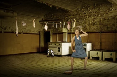 Una scena culinaria surreale