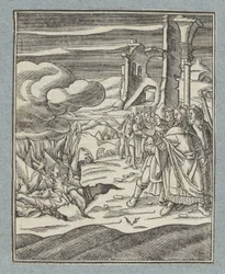 Korah, Datan e Abiram e le loro famiglie inghiottiti dalla terra