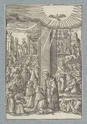 Pietro, Giovanni e Filippo benedicono i credenti in Samaria