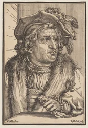 Uomo con cappello piumato