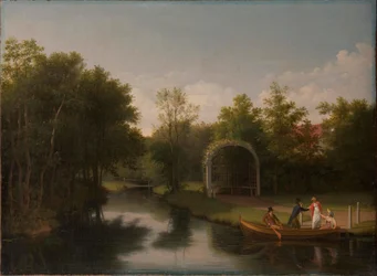 Pergolato nel parco del maniero di Sanderumgård