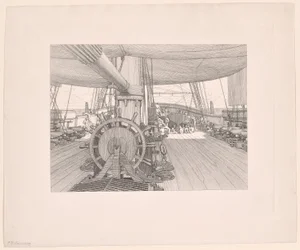 Il ponte di una nave da guerra