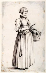 Figura con Cesto e Coltello