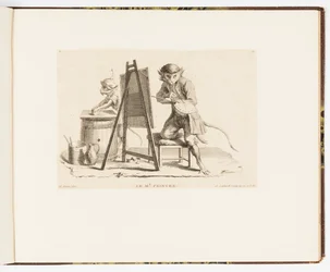 Tavola 11, Le Maître Peintre (Il Maestro Pittore), Singeries ou différentes actions de la vie humaine représentées par des singes (Trucchi di scimmie o diverse azioni della vita umana rappresentate da scimmie)