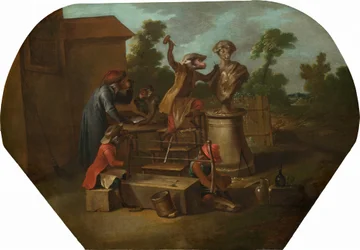 Singerie: Lo scultore, 1739 circa (olio su tela)