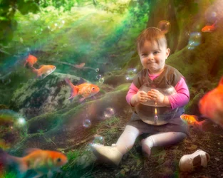 Il compleanno nella foresta magica del bambino