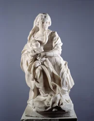 Vergine e Bambino Scultura in marmo