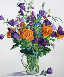Fiori arancioni e viola