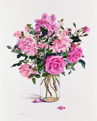 Rose in un barattolo di vetro