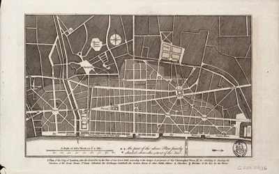 Piano della città di Londra dopo il Grande Incendio del 1666