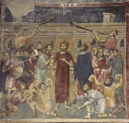 La Derisione di Gesù, scena dei musicisti