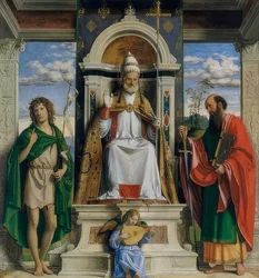 Simon Pietro, Giovanni Battista e Paolo di Tarso