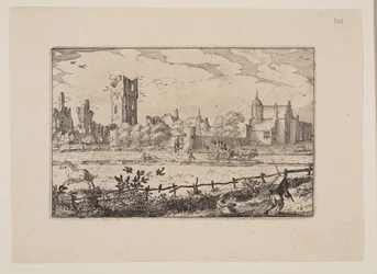 La casa di Cleef, vicino ad Haarlem, da Vedute nei dintorni di Haarlem (Plaisante Plaetsen)