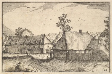 Grandi capannoni, tavola 21 da Regiunculae et Villae Aliquot Ducatus Brabantiae, ca. 1610