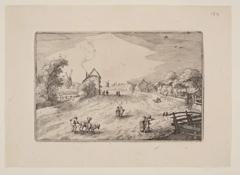 La strada verso Leida, da vedute nei dintorni di Haarlem (Plaisante Plaetsen)