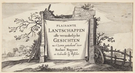 Frontespizio di "Paesaggi con villaggi vicino ad Amsterdam"