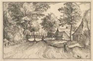 Strada del villaggio, tavola 4 da Regiunculae et Villae Aliquot Ducatus Brabantiae