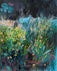 Notte luminosa nel giardino