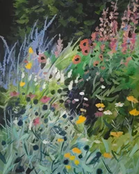 Fioritura vivace in giardino