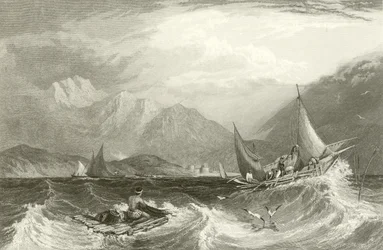 Porto di Bombay - Barche da pesca, durante il monsone