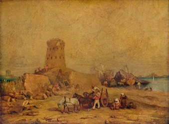 Scena costiera, XIX secolo, 1924