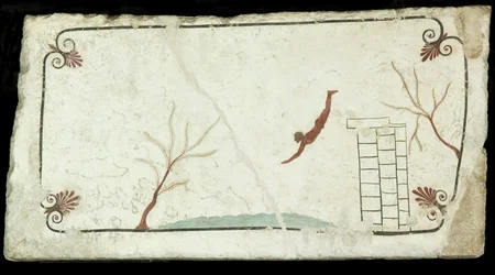 Il tuffatore. Tomba del Tuffatore, ca 470 a.C.