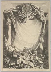 Cornice per una tavola di dedica, XVIII secolo