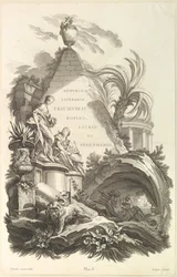 Frontespizio per il Tombeau di Boyle, Locke e Sydenham, ca. 1736