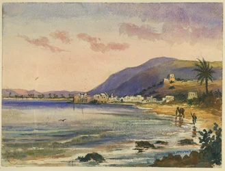 Haifa con la cresta del Carmelo dietro