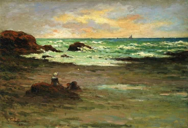 Un angolo della spiaggia a Concarneau