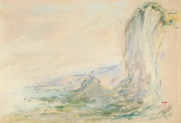 Scogliere a Étretat durante la bassa marea