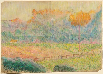 Studio per "Paesaggio con figura e case"