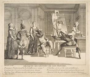Arlecchino scontento del suo pittore