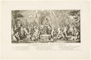 Festa di Bacco celebrata da satiri e baccanti