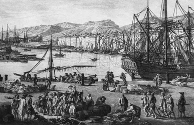 Vecchio porto di Tolone, visto dai magazzini del quartiermastro, serie di 