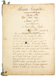 Manoscritto di "Alceste"