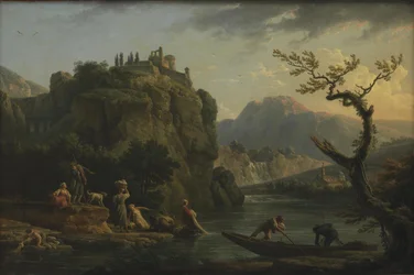 Paesaggio montano con un fiume