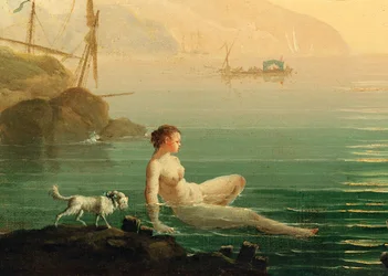 Ragazze che fanno il bagno in riva al mare... (dipinto su tela)