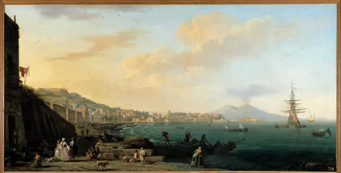 La baia di Napoli con il Vesuvio