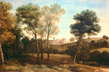 Paesaggio con castello
