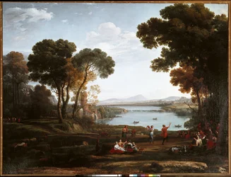 Paesaggio con figure danzanti
