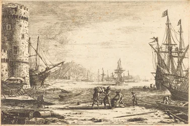 Porto con una grande torre