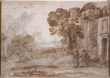 Paesaggio con Abramo che scaccia Agar e Ismaele, c.1665-67