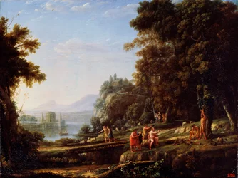 Paesaggio con Apollo e Marsia, 1639-1640