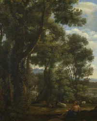 Paesaggio con un capraio e capre, ca 1637