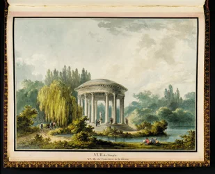 Vue du Temple, da Recueil des plans du Petit Trianon di Richard Mique
